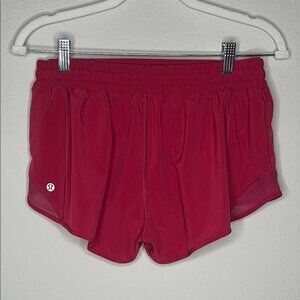 Lululemon Athletica Raspberry Coulis Athletic Shorts with Elastic Waistband